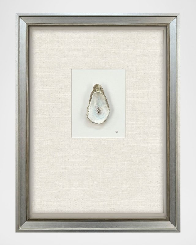 "Oyster in Paradise III" Mixed-Media Wall Art